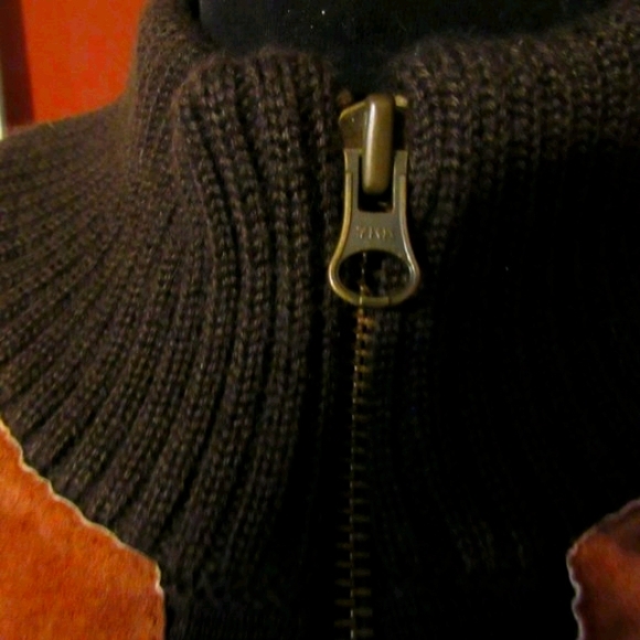 🦊 Vintage Genuine Suede Tan & Chocolate Brown Jacket - M - Picture 10 of 16